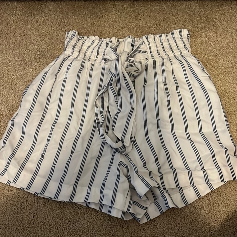 Hollister Striped High Rise Shorts